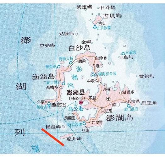 虎井嶼、桶盤嶼位置