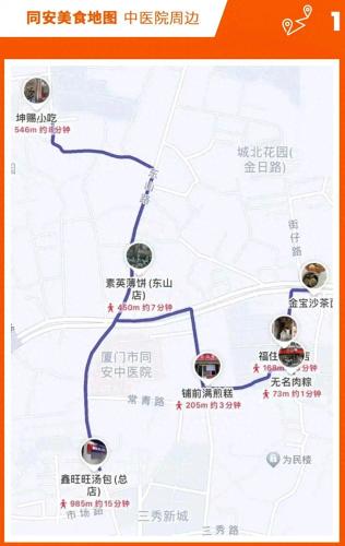 同安美食區域分佈圖